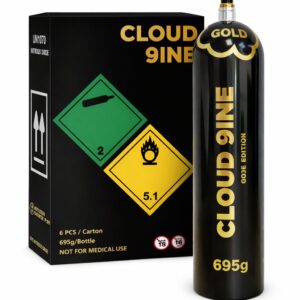 CLOUD 9INE 695g N2O drink infusion cylinder Gold x6 pack