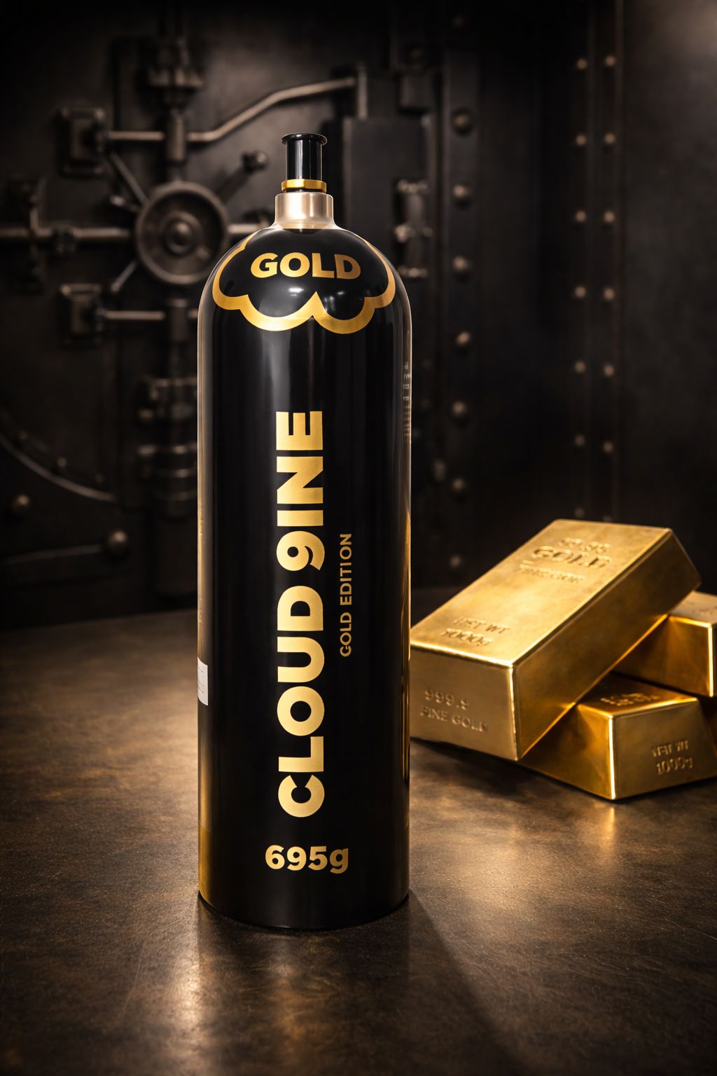 CLOUD 9INE 695g N2O drink infusion cylinder Gold x6 pack - Image 2