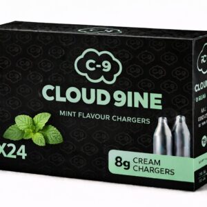CLOUD 9INE premium mint flavour infused cream chargers x25