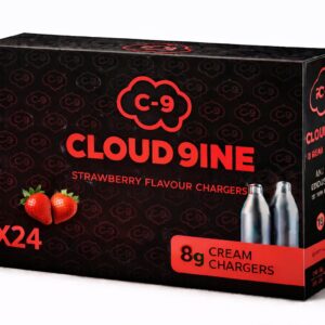 CLOUD 9INE premium Strawberry flavour infused cream chargers x25